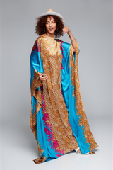 Teal Leopard Kaftan