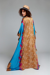 Teal Leopard Kaftan