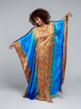 SAHARA AZURE SILK KAFTAN