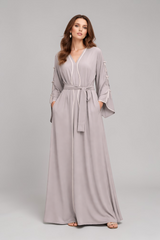 Gray Open Abaya