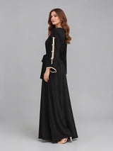 NOIR VEIL SILK KAFTAN