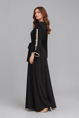 Black Open Abaya