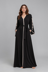 Black Open Abaya