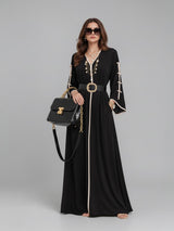 NOIR VEIL SILK KAFTAN