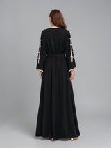 NOIR VEIL SILK KAFTAN