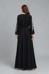 Black Open Abaya