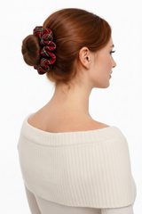 Red Tartan Plaid Scrunchie