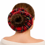 Red Tartan Plaid Oversized Scrunchie
