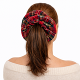 Red Tartan Plaid Oversized Scrunchie