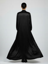 Black Satin Abaya