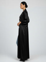 Black Satin Abaya