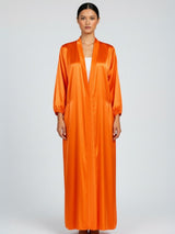 Orange Satin Abaya