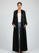 Black Satin Abaya