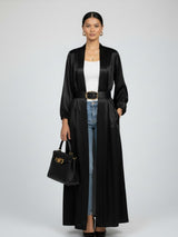 Black Satin Abaya