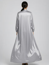 Gray Satin Abaya