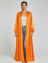 Orange Satin Abaya
