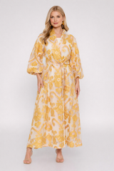 Golden Baroque Wrap Dress