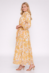 Golden Baroque Wrap Dress