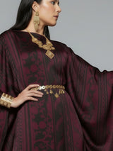 IMPERIAL WINE SILK KAFTAN