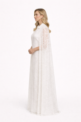 Rose Embroidered Sheer Cape