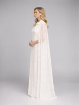 Rose Embroidered Sheer Cape