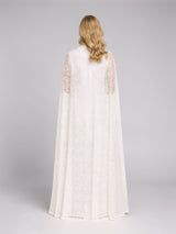 Rose Embroidered Sheer Cape