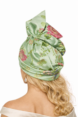 Green Floral Brocade Turbana