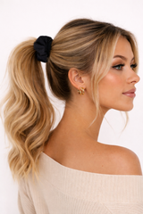 Black Ponte Scrunchie