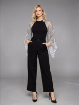 Sheer Silver Sequin Sleeves