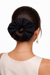 Black Ponte Scrunchie