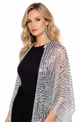 Sheer Silver Sequin Sleeves