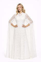Rose Embroidered Sheer Cape