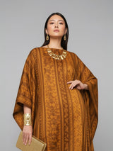 GILDED AMBER SILK KAFTAN