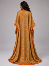 PEACH PAISLEY SILK KAFTAN