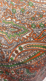 PEACH PAISLEY SILK KAFTAN