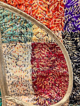 IMPERIAL MOSAIC SILK LONG COAT— GOLD TRIM