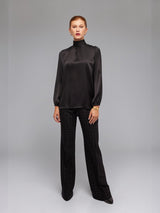 Silky Black Blouse