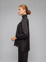 Silky Black Blouse