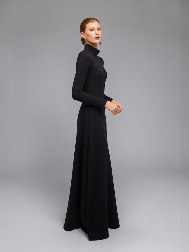 Classic Black A-line Maxi Dress – ALBANA New York Classic Black A-line Maxi Dress – ALBANA New York