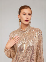 Gold Sequin Blouse