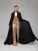 Obsidian Matelassé Opera Coat