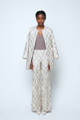 Silver Baroque Flare Pants