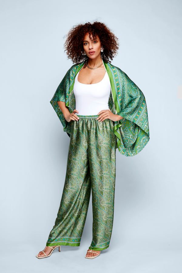 Olive Green Kimono Sleeves