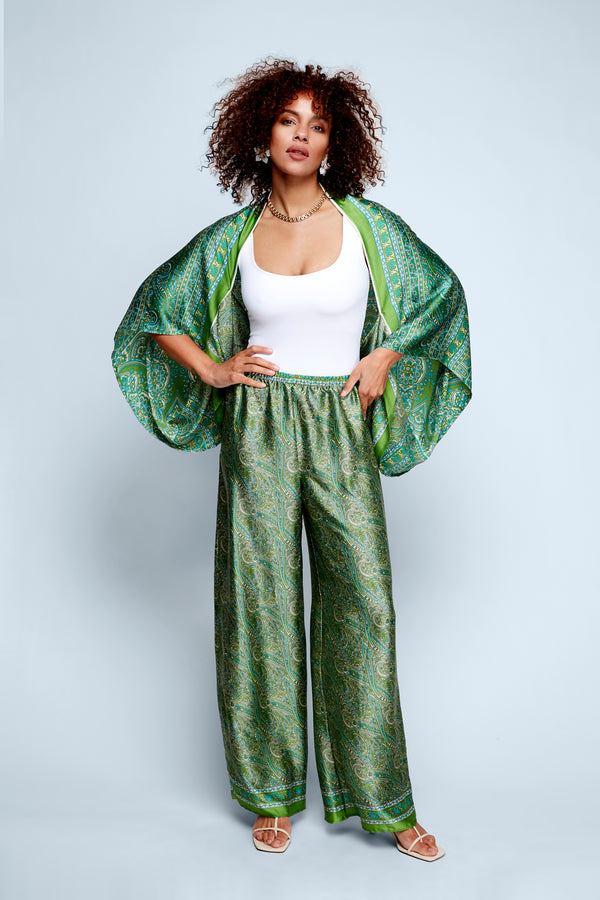 Olive Green Kimono Sleeves