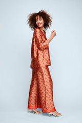 Mandarin Scrolls Silk Tunic