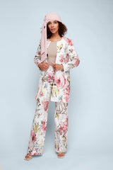 Blush Florals Flare Pants