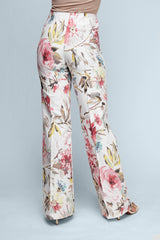 Blush Florals Flare Pants