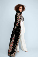 Embroidered Beaded Velvet Cape