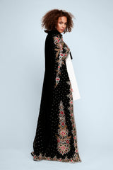 Embroidered Beaded Velvet Cape