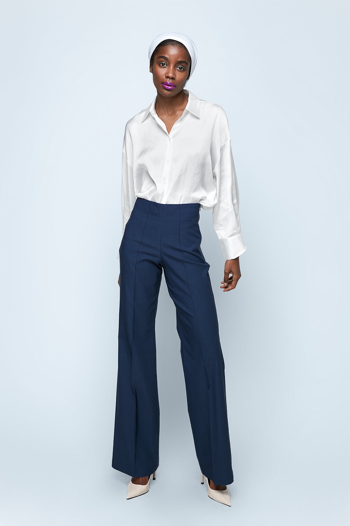 Navy Flare Pants